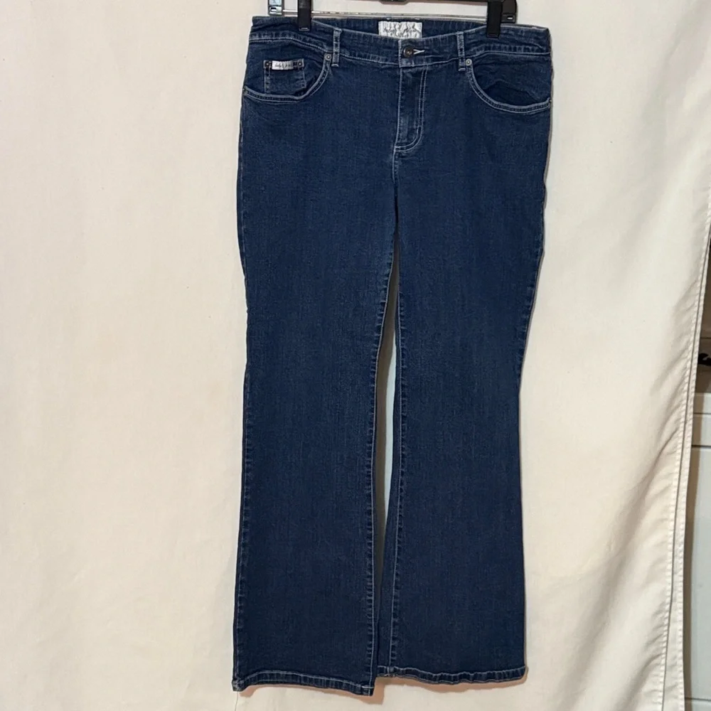 Baby Phat Dark Wide Leg Blue Jeans, Size 13, NWOT, MAKE AN OFFER!!! - Picture 3 of 11